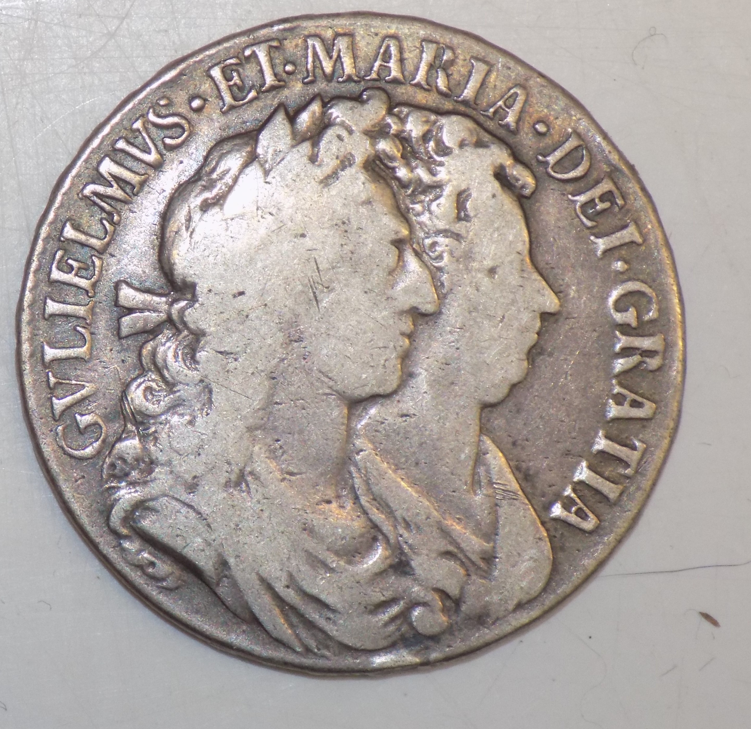 William and Mary :- half crown dated 1689.