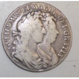 William and Mary :- half crown dated 1689.