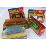 Dinky:- 283 Single decker bus; 296 Duple Viceroy 37 luxury coach; 180 Rover 3500;