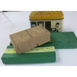 Dinky boxed no 5 train + hotel staff set, no 3 railway passenger boxed set,