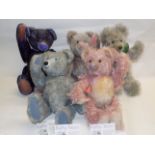 Batty Bears :- five hand made collector's bears by Cherie Stephens, St Ives, Cornwall,