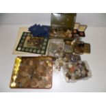 A large quantity of British and Foreign coins etc.