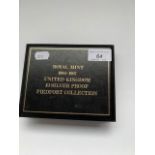 Royal Mint Proof silver Piedfort £1 coins 1984-87 in black case (4 coins).
