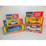 Dinky :- 192 Range Rover, 255 Police Mini, 124 Rolls Royce Phantom V and 180 Rover 3500, each boxed.