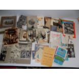 Miscellaneous greetings cards cabinet cards wrestling including signed pictures, Cornish books etc.
