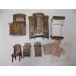 A collection of good quality early 20th century dolls bedroom furniture etc.