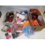 Miscellaneous railway accessories, tools, Die-Cast etc contained in two boxes.