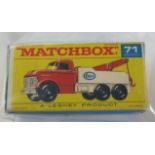 Matchbox Lesney No 71C Ford Wrecktruck with scarce amber windows, mint boxed.