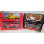 Snap-On, two American pick-ups, a Burago Lamborghini and an ERTL 1961 Austin-Healey each boxed.