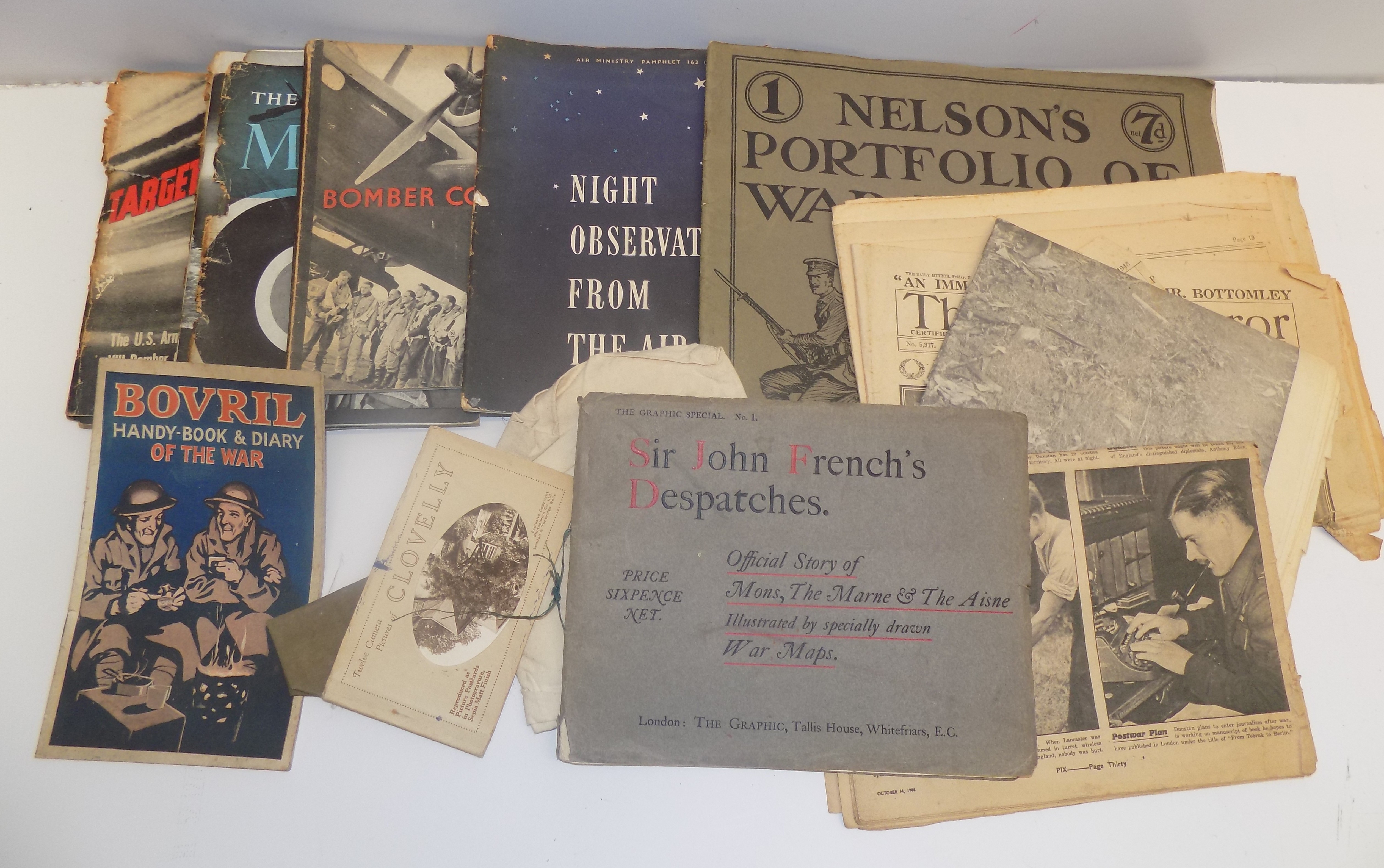 A quantity WWI and WWII books, leaflets etc.