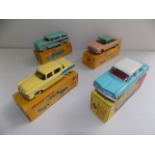 Dinky :- 173 Nash Rambler, 179 Studebaker President, 178 Plymouth Plaza and 196 Holden Sedan,