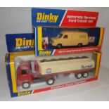 Dinky:- No. 950 Foden Tanker and No. 417 Motorway Transit, each boxed.
