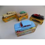 Dinky :- 191 Dodge Royal, 175 Hillman Minx, 106 Austin Atlantic and 162 Triumph 1300,