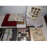 Old stamp albums, stockbooks and loose stamps, together with catalogues.