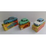 Dinky :- 146 2 1/2 Little Daimler, 183 Fiat 600 and 189 Triumph Herald, each boxed.