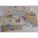 Postal history including 2x 1d red covers.