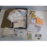 A large quantity of foreign postal history, together with 1960s duplicated first day covers.