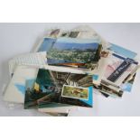 A collection of duplicated Ellis of Bodmin postcards, other postcards, trade cards etc.