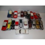 A collection of twenty one Die-cast cars by Danbury and Franklin mints contained in three boxes.