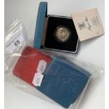 Royal Mint Proof silver £1 coins 1984-87 in individual boxes (4).