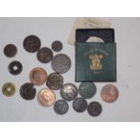 Miscellaneous copper coins etc.