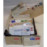 A plastic box of postal history.