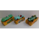 Dinky :- 236 Connaught, 111 Triumph TR2 and 239 Vanwall, each boxed.