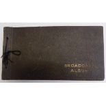Broadcast album :- a collection of seven plain back postcard size and forty six smaller photographs
