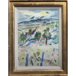 Guy Lindsay RODDON (1919-2006) Near Beaune Watercolour Signed and inscribed David Messum label to