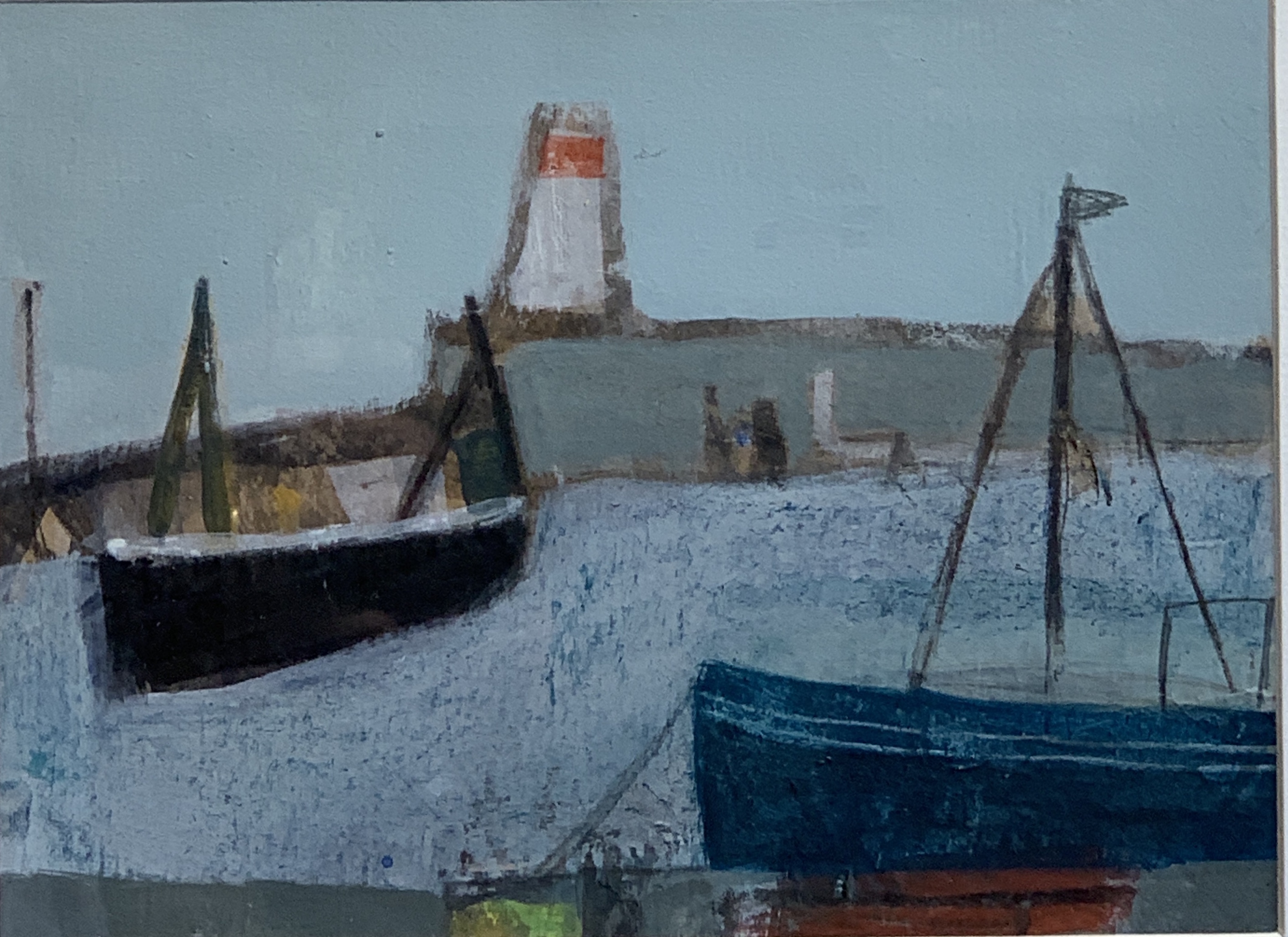 Emma MCLURE (1962) Harbour III Mixed media Signed and inscribed to the back 14 x 19cm