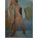 Rose HILTON (1931-2019) Standing Nudes Oil on canvas paper Signed and dated 2000 Studio seal to