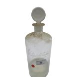 An early 20th century Elizabeth Arden glass 'Skin Tonic' bottle with stopper, height 27cm.