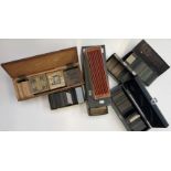 A quantity of magic lantern slides, stories, many coloured, including a set for Bing,