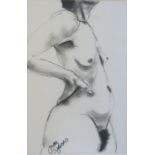 Judy SYMONS (British, 20th Century) Standing Nude