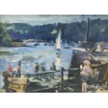 Leonard (British, 20th Century) Town Quay, Fowey