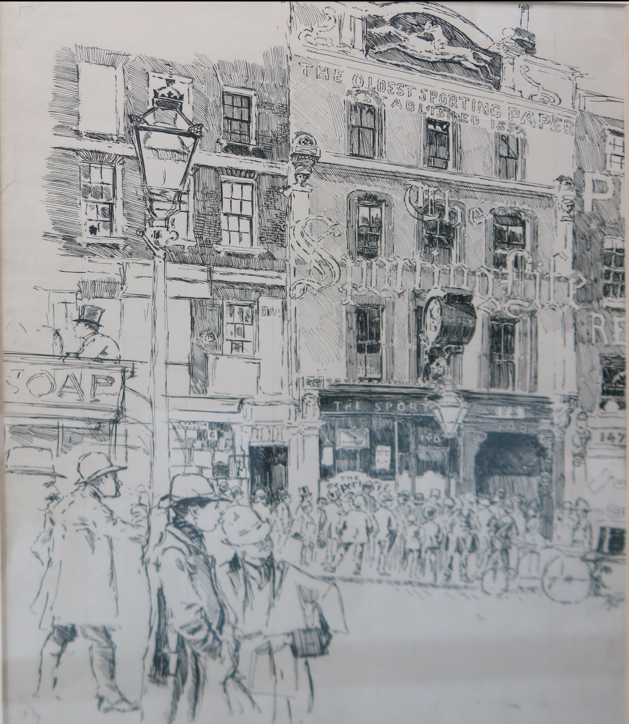 Joseph PENNELL (1858/60-1926) The Sporting Life Building, 148 Fleet Street - Image 2 of 4