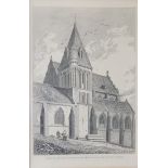 John Sell COTMAN (1782-1842) Abbey Church of Jumieges and West Front St Michael de Vaucelles, Caen