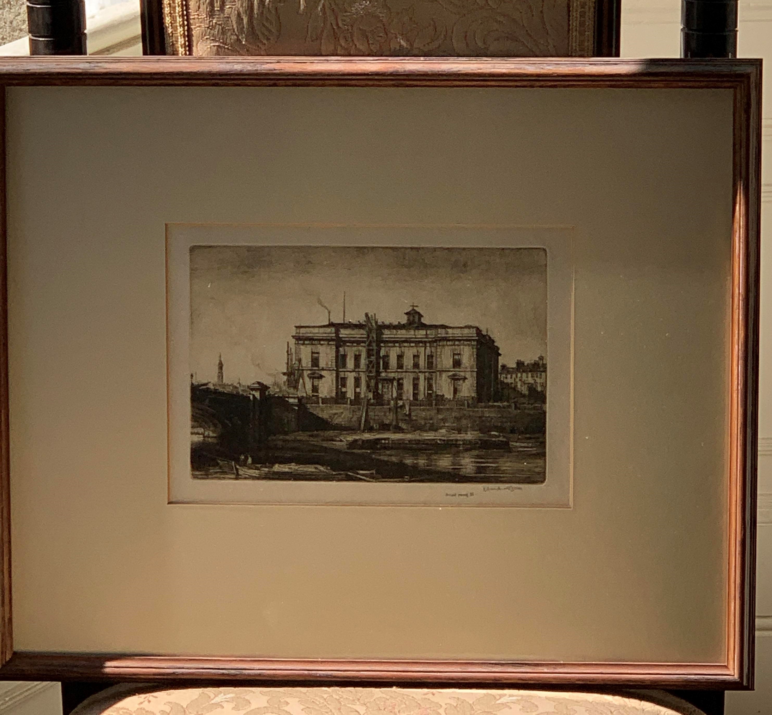 David Muirhead BONE (1876-1953) The Old Courthouse, Glasgow, 1912 (CD 272) - Image 3 of 4