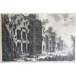 Giovanni Battista PIRANESI (1720-1778) Veduta degli avanzi superiori delle Terme di Diocleziano a S