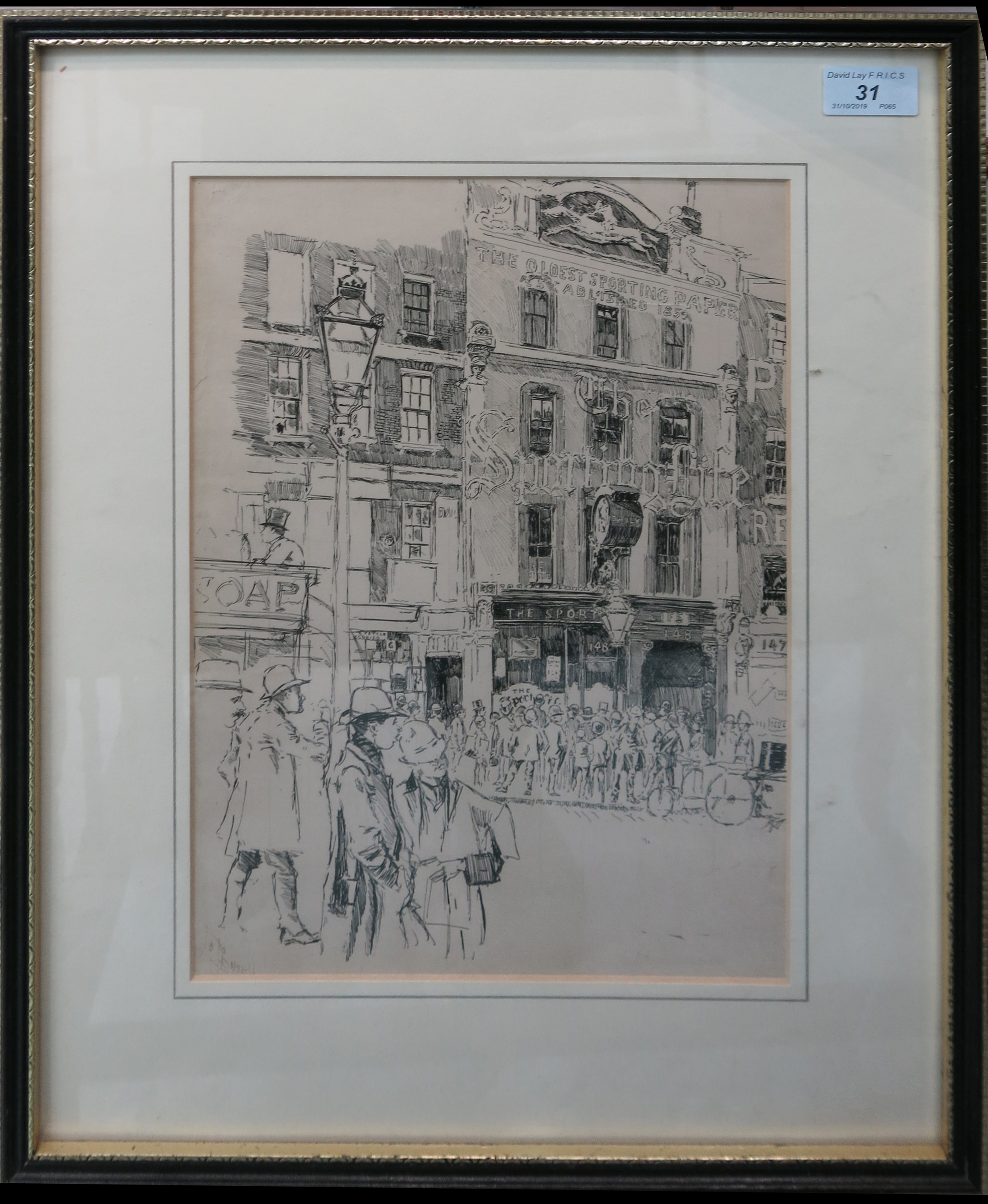 Joseph PENNELL (1858/60-1926) The Sporting Life Building, 148 Fleet Street - Image 4 of 4