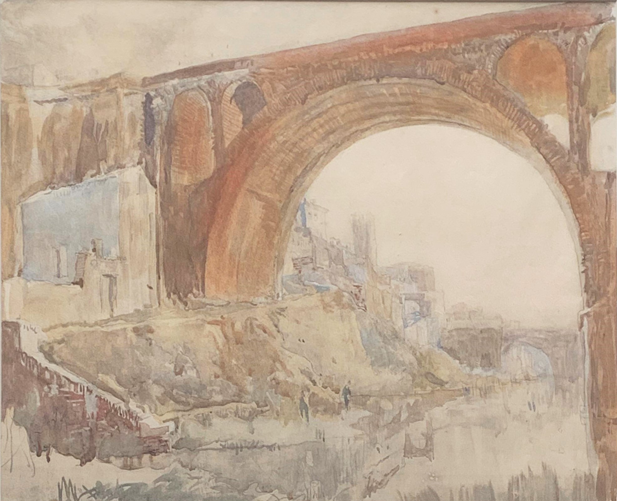 Sir Frank BRANGWYN (1867-1956) The Bridge at Albi - Image 2 of 4