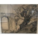 Sir Frank BRANGWYN (1867-1956) St Martin's Bridge, Toledo, 1923 (Gaunt 298)