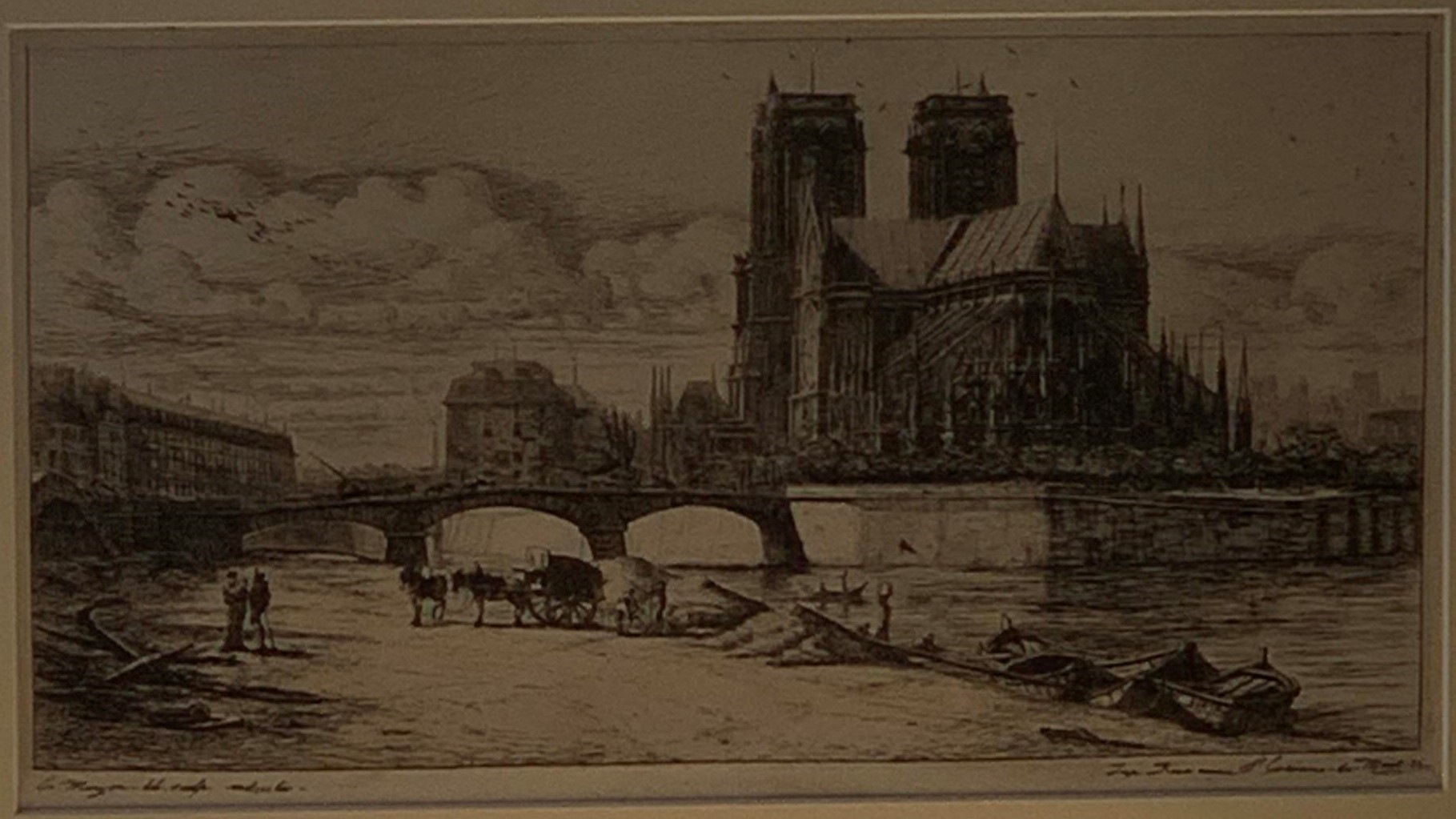 Charles MERYON (1821-1868) L'Abside de Notre Dame, 1854