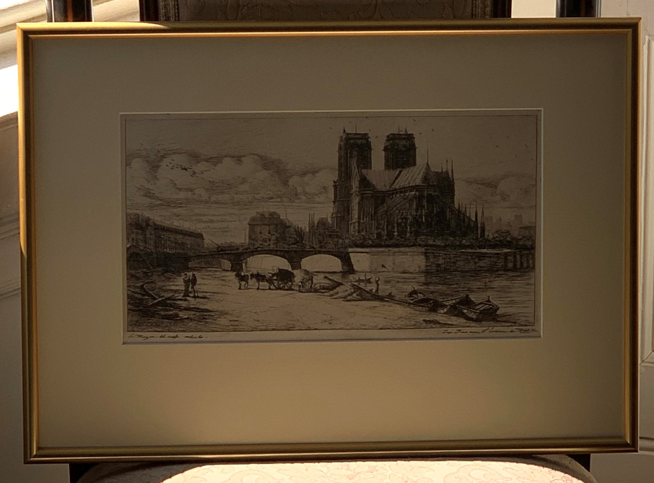 Charles MERYON (1821-1868) L'Abside de Notre Dame, 1854 - Image 3 of 4