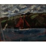 Robert JONES (British, 20th Century) Yacht, Carrick Roads