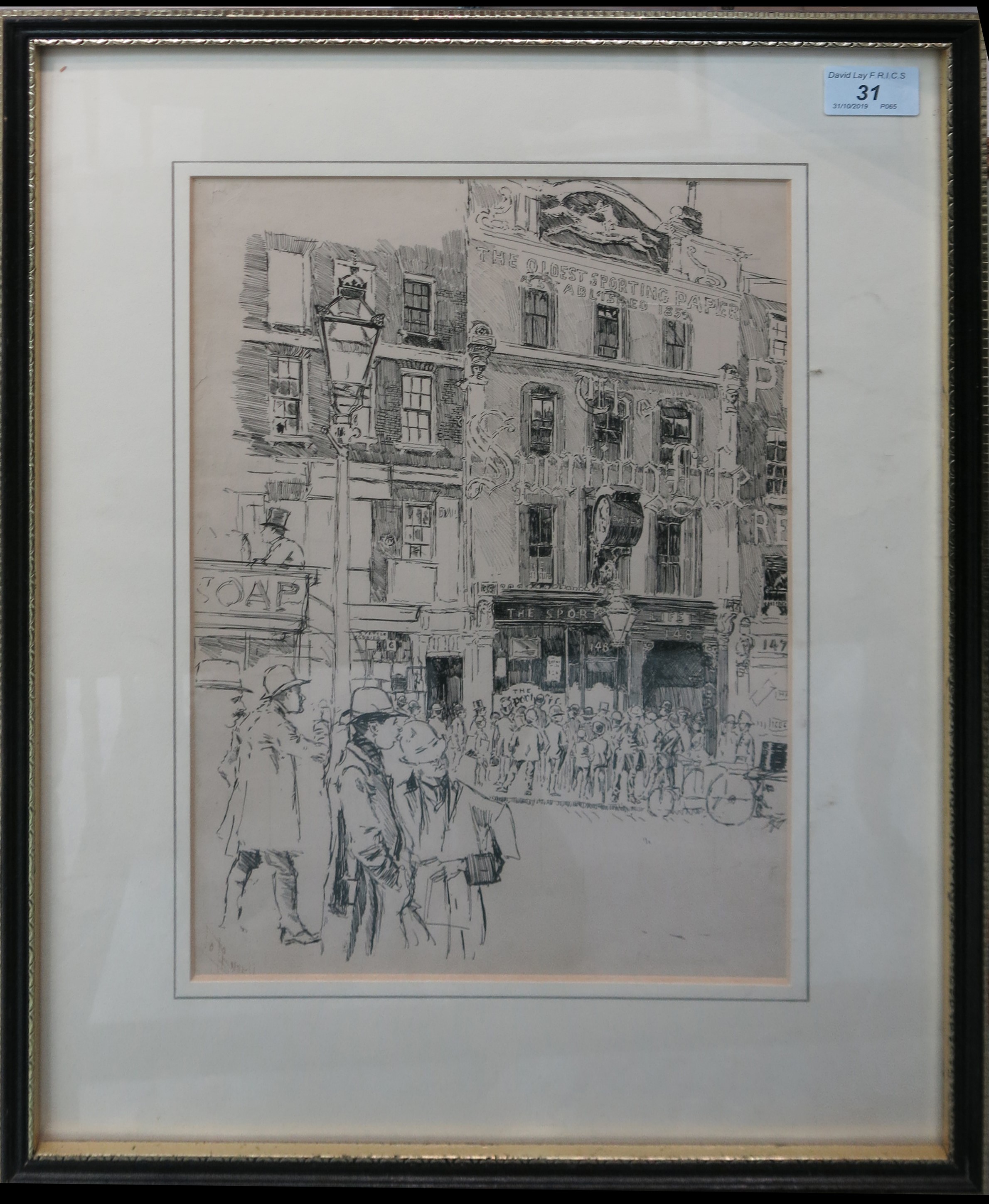 Joseph PENNELL (1858/60-1926) The Sporting Life Building, 148 Fleet Street - Image 3 of 4