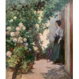 Gustave Henri COLIN (1828-1910) By the Garden Door