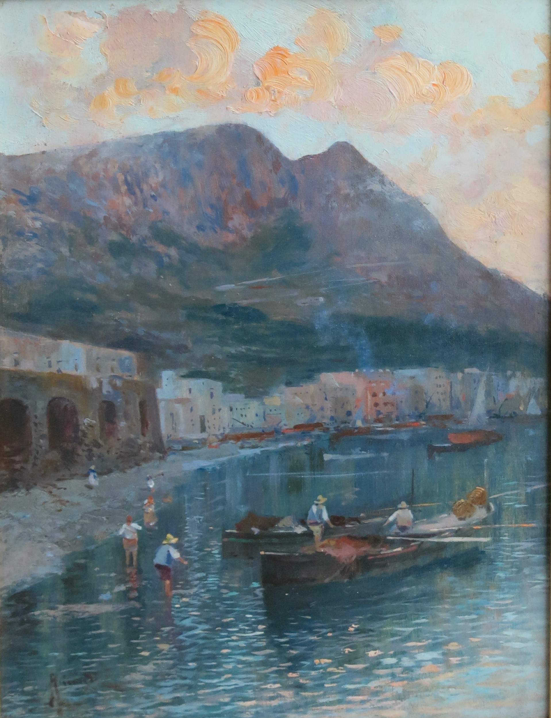 Oscar RICCIARDI (1864-1935) Italian Coastal Scenes - Image 2 of 4