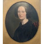 French School, 19th Century Portrait of a Woman in Black