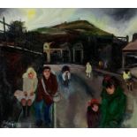 Gill WATKISS (b.1938) Figures on the Road